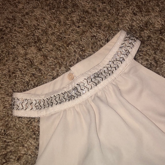 Beaded neck strapless blouse - Picture 1 of 3